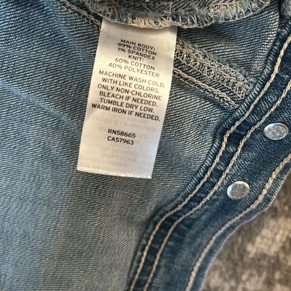 Tucker and Tate Kids Jean Jacket with Sweatshirt Sleeves and Hood - Picture 5 of 5